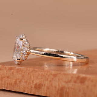 1.50CT Oval Cut Vintage Cluster Diamond Engagement Ring