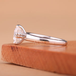 1.0CT Asscher Cut Diamond Solitaire Moissanite Engagement Ring