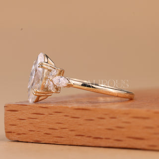 1.50CT Marquise Cut Cluster Diamond Moissanite Engagement Ring