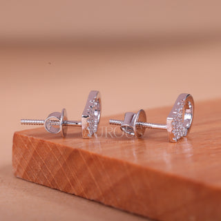 Round Cut Cluster Diamond Moissanit Stud Earrings