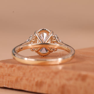 1.50CT Oval Cut Vintage Cluster Diamond Engagement Ring