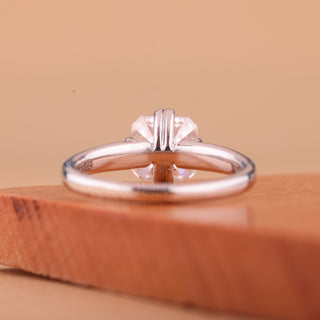 1.0CT Asscher Cut Diamond Solitaire Moissanite Engagement Ring
