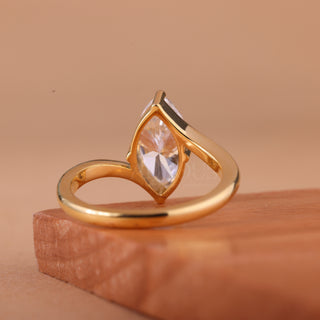 1.50CT Marquise Cut Solitaire Unique Moissanite Engagement Ring