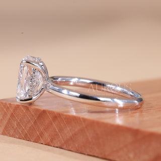 1.50CT Elongated Cushion Cut Hidden Halo Moissanite Engagement Ring