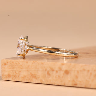 1.50CT Oval Cut Vintage Cluster Moissanite Engagement Ring