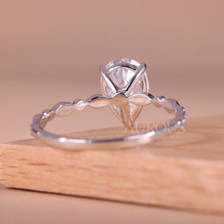 1.50CT Pear Cut Vintage Style Moissanite Engagement Ring