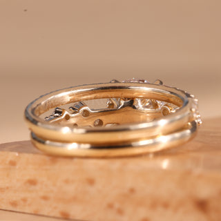 1.0CT Round Cut Cluster Diamond Pave Setting Moissanite Bridal Ring Set