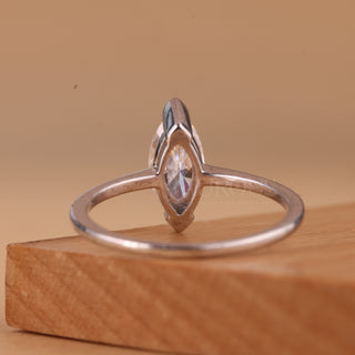 1.00CT Marquise Cut Solitaire Moissanite Engagement Ring