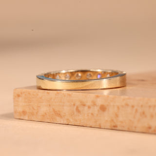 Round Cut Half Eternity Moissanite Wedding Band