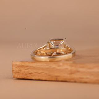 1.50CT Asscher Cut Split Shak Solitaire Moissanite Engagement Ring