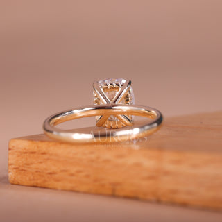 1.50CT Elongated Cushion Cut Hidden Halo Set Engagement Ring