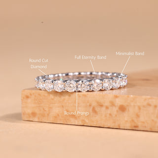 Round Cut Diamond Full Eternity Moissanite Wedding Band