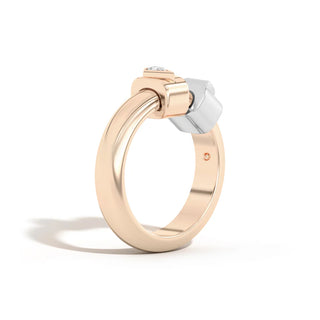 0.20TCW Kite & Half Moon Cut Diamond Unique Wedding Band