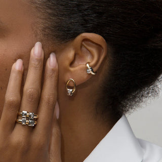 0.20TCW Kite & Half Moon Cut Diamond Unique Wedding Band