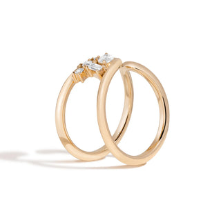 0.33TCW Round & Marquise Cut Unique Wedding Band For Her