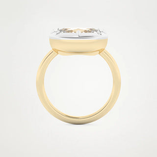 3.0CT East-West Elongated Cushion Cut Engagement Ring– Inspired by Zendaya