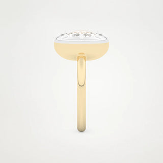 3.0CT East-West Elongated Cushion Cut Engagement Ring– Inspired by Zendaya