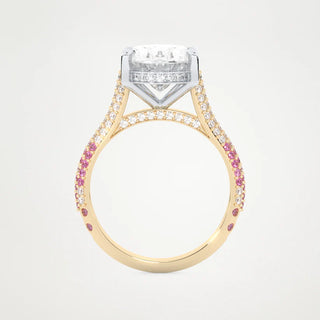 4.0CT Oval Cut Three Side Pave Setting Engagement Ring– Inspired by Lady Gaga