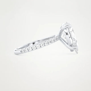 2.0CT Pear Cut Diamond Pave Setting Engagement Ring – Inspired by Adele