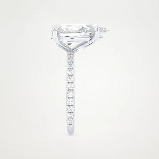 2.0CT Pear Cut Diamond Pave Setting Engagement Ring – Inspired by Adele