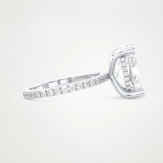 3.50CT Oval Cut Pave Set Moissanite Engagement Ring – Inspired by Kourtney Kardashian