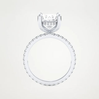 3.50CT Oval Cut Pave Set Moissanite Engagement Ring – Inspired by Kourtney Kardashian