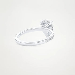 3.0CT Pear Cut Diamond Pave Setting Engagement Ring – Inspired by Margot Robbie