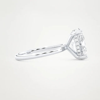 3.50CT Oval Cut Hidden Halo Setting Engagement Ring  – Inspired by Nina Dobrev