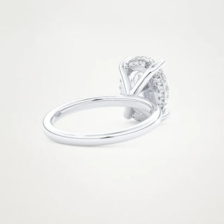 3.50CT Oval Cut Hidden Halo Setting Engagement Ring  – Inspired by Nina Dobrev