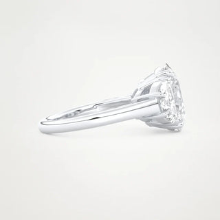 4.0CT Oval Cut Three Stone Moissanite Engagement Ring – Inspired by Serena Williams