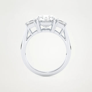 4.0CT Oval Cut Three Stone Moissanite Engagement Ring – Inspired by Serena Williams