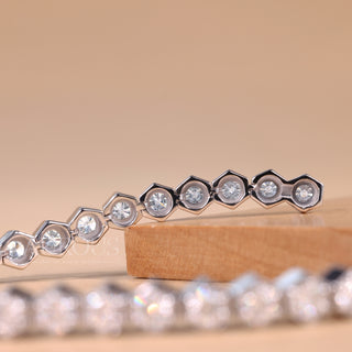 round cut diamond bracelet, tennis bracelet, moissanite bracelet, moissanite wedding bracelet