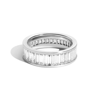 5.6TCW Baguette Cut Diamond Full Eternity Moissanite Wedding Band