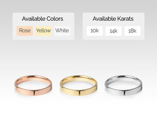 3.0MM Classic Dome Wedding Band For Women in Solid Gold