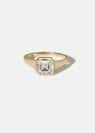 2.0CT Asscher Cut Unique Curved Pave Set Bridal Ring Set
