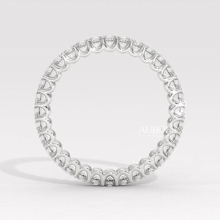 Round Diamond Full Eternity Pave Setting Wedding Band
