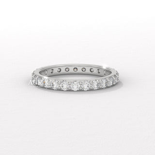 Round Diamond Pave Setting Eternity Wedding Band