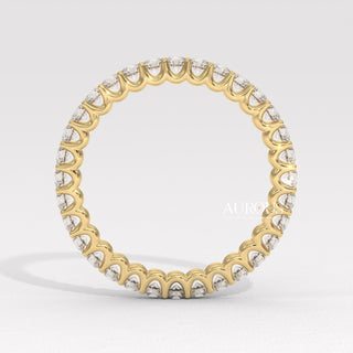 Round Diamond Full Eternity Pave Setting Wedding Band