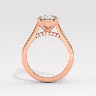 1.50CT Round Diamond Hidden Halo Moissanite Engagement Ring