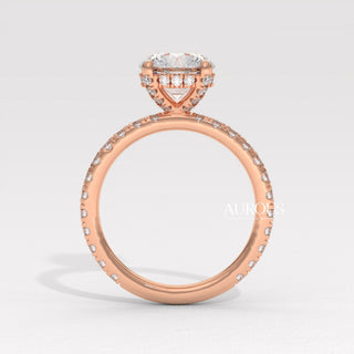 1.50CT Round Diamond Hidden Halo Pave Setting Engagement Ring