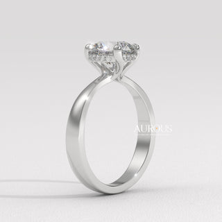 1.0CT Round Cut Diamond Hidden Halo Setting Moissanite Engagement Ring