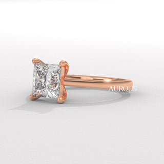 1.50CT Princess Diamond Solitaire Setting Moissanite Engagement Ring