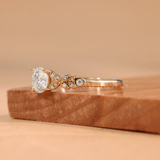 14k gold engagement ring, round diamond solitaire ring, white gold diamond ring, rose gold engagement ring, yellow gold diamond ring