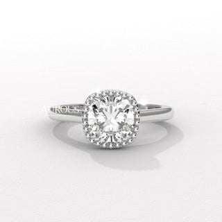 1.50CT Cushion Cut Vintage Style Bezel Setting Moissanite Engagement Ring