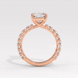 1.50CT Cushion Diamond Pave Setting Moissanite Engagement Ring