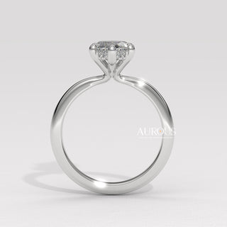 2.0CT Marquise Cut Hidden Halo Diamond Moissanite Engagement Ring