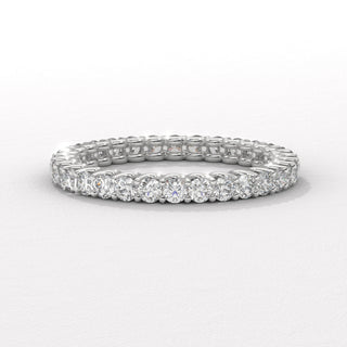 Round Diamond Full Eternity Pave Setting Wedding Band