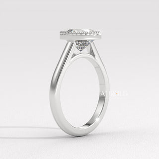 1.50CT Cushion Cut Vintage Style Bezel Setting Moissanite Engagement Ring