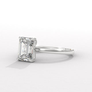 1.50CT Emerald Cut Diamond Solitaire Moissanite Engagement Ring