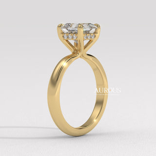 1.50CT Princess Cut Diamond Hidden Halo Setting Moissanite Engagement Ring